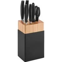 Zwilling Messerblock ***** FIVE STAR (8tlg), Messerblock mit 4 Messern + 1 Schere + 1 Wetzstahl, Birke, schwarz