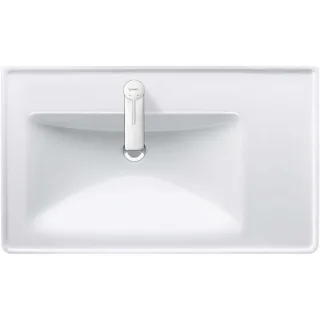 Duravit D-Neo Möbel-Waschtisch 2369800000 80 x 48 cm, mit Hahnloch, asymmetrisch, Becken links, mit Überlauf, mit Hahnlochbank