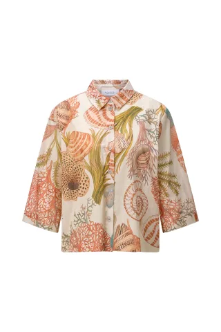 Rich & Royal - Printed Short Sleeves Blouse soft papaya - Gr. - 38