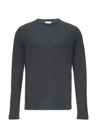 s.Oliver Red Label - Strickpullover mit Flammgarnstruktur grau - Gr. - XXL