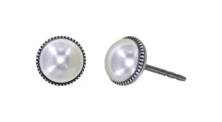 konplott - Ohrstecker - Pearl Shadow silver