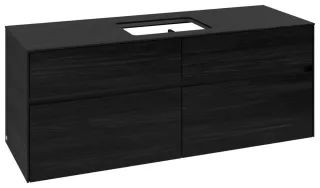 Villeroy & Boch Waschtischunterschrank Collaro C11600 1400x548x500mm 4 Ausz. Waschtisch mittig Black C11600AB