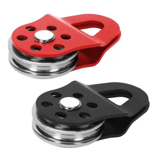 Heavy Duty Winch Pulley 6 Ton Capacity Alloy Steel Red Snatch Block for Towing Synthetic Rope Steel Cable ATV UTV Tracto