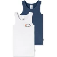 Schiesser Unterhemd Fine Rib MP (2-St) Achselhemd, Tanktop, Unterziehshirt