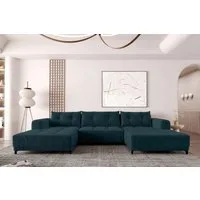 99rooms Wohnlandschaft Massimo, Sofa, U-Form, mit Schlaffunktion, Rundumbezug, in Cordstoff POSO