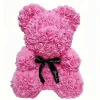 Kunstblumenstrauß Rosenbär Teddybär Rosen Valentinstagsgeschenk, Deggelbam