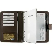 BIND Ringbuchkalender 1 Systemplaner Lederimitat Manager-Planer A5 ohne Kalender braun