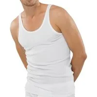 Schiesser Unterhemd Doppelripp 3er Pack (Vorteilspack, 3er-Pack) aus reiner Baumwolle
