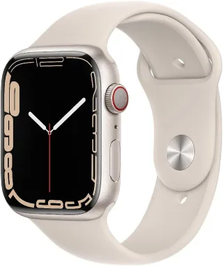 Apple Watch Series 7 [GPS + Cellular inkl. Sportarmband polarstern] 45mm Aluminiumgehäuse polarstern