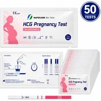 Safecare Bio-Tech Schwangerschaftstest Früh Schwangerschaftests SST - 99% Ergebnisse in 3-5 Minuten, Teststreifen, 50-tlg., Schnelles Ergebnis, einfache Handhabung, hohe Genauigkeit