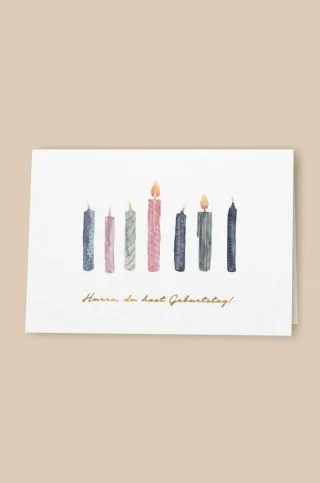 Leevje Klappkarte Kerzen "Hurra, du hast Geburtstag"
