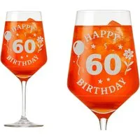 Valhalla Weinglas Weinglas Gravur Happy Birthday 60. Geburtstag 350ml spülmaschinenfest, 1-tlg., Glas, Atemberaubende Darstellung