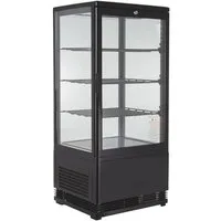GastroHero Kühlschrank Kühlvitrine 78 L - LED mit Glastür I abschließbar KV-78S, 95.5 cm hoch, 42.5 cm breit
