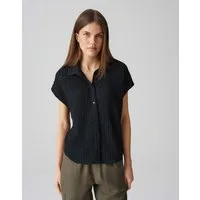 OPUS Kurzarmshirt SAMSI Regular aus elastischem Smokjersey