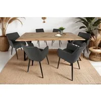 SAM® Baumkantentisch Panther, Mangoholz, Baumkante, verschiedene Metallgestelle