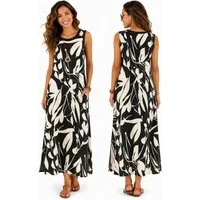 SUBLEVEL Sommerkleid Ärmelloses Maxikleid Luftig Elegant Vielseitig 120cm lang Sommerkleid