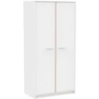 Demeyere GROUP Kinderkleiderschrank REVERSO, mit rosa oder dunklem Kontrast durch drehbare Paneele (B/H/T ca. 88,5/181/50 cm) 2 Kleiderstangen, 3 Regalböden, Made in France
