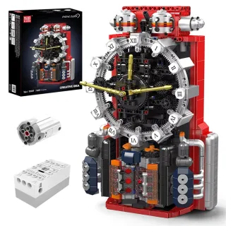 Mould King 10187 Clock Building Blocks Motorized Engine APP Controlled Functional Desk Clock Adults Children Birthday Gi