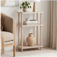 en.casa Standregal, »Nampernu« mit 3 Ebenen 62x40x18 cm Travertin