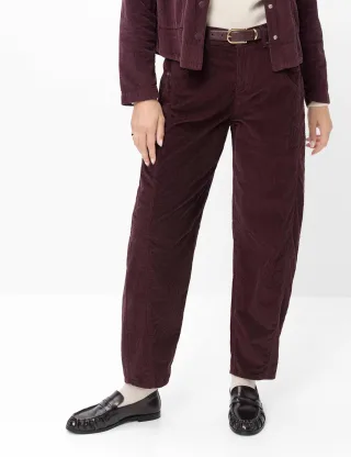 Brax Damen Cordhose Style MEGAN S BLACKBERRY VIOLET, dunkles lila, Gr. 44L