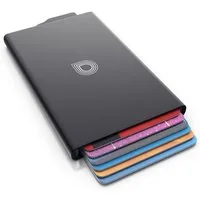 Aplic Kartenetui Kartentresor aus Aluminium, kompakt und stabil, sichere Aufbewahrung, Karten Schutzhülle aus Alu für 6 Karten NFC / RFID Abschirmung Blocker