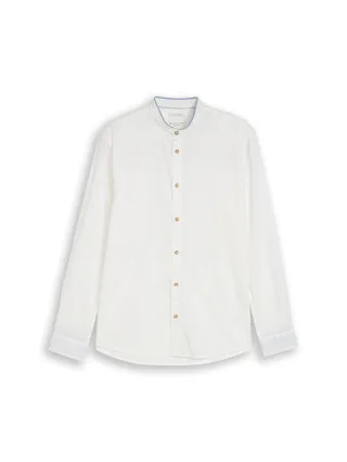 Tom Tailor - Regular Fit Hemd mit Leinenanteil white - Gr. - L
