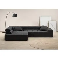 Home affaire Ecksofa Ancona, Ecksofa, incl. Kopfteilverstellung, Breite 319 cm, L-Form, wahlweise motorische Sitztiefenverstellung, auch in Cord + Easy Care