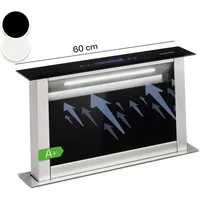Klarstein Deckenhaube Royal Flush Eco 60 BK Royal Flush Eco 60 BK, Dunstabzugshaube Downdraft Abluft Umluft LED