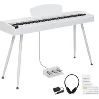 LALAHO Digitalpiano E-Piano 88 Tasten Klavier Keyboard 3 Pedale mit Metallstaender, Hammermechanik 128 Rhythmen, 88 Trommelton, Notenständer