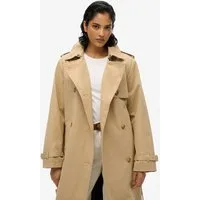 Superdry Trenchcoat CLASSIC TRENCH JACKET aus Baumwolle, Slim Fit, mit Reverskragen, Länge bis etwa Mitte Wade