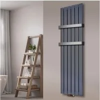 Szagato Badheizkörper BADHEIZKÖRPER Design Peking 3 180x47cm Edelstahloptik (2 Halter 50mm), 5 Jahre Garantie, Made in Germany