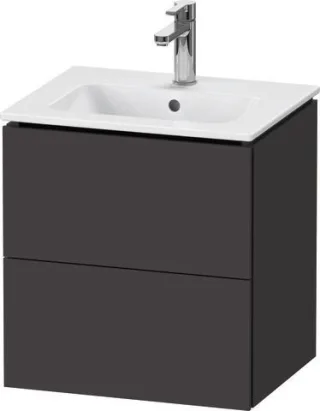 Duravit L-Cube Waschtischunterbau wandhängend Graphit Supermatt 520x421x550 mm - LC621808080 LC621808080