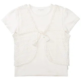 STACCATO - Md.-T-Shirt + Weste white - Gr. - 152