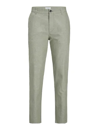 JACK&JONES - JPSTACE SUMMER LINEN BLEND CHINO PANT SN Deep Lichen Green - Gr. - 30/32