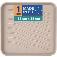 Bestlivings Schuhabtropfschale mit 2,5 cm hohem Rand (1-tlg., 38x38x2,5 cm), je nach Schuhgröße für 1-2 Paar Schuhe geeignet, robust, wasserfest