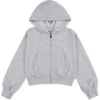 Abercrombie Kids Kapuzensweatjacke AFG ESSENTIAL FULL ZIP kurz, mit Logo-Stickerei, for girls