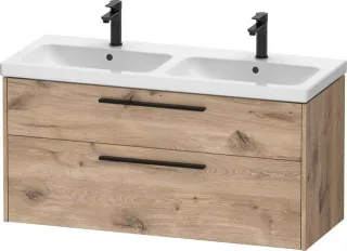 Duravit D-Code Waschtischunterschrank wandhängend Schubk. 2, für Doppelwaschtisch  DC46740BD550000