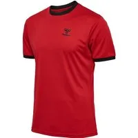 hummel T-Shirt hmlQ4 Poly Jersey (leichter Mesh-Gewebe) Kurzarm rot Herren