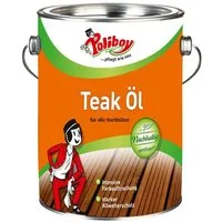 poliboy Teak Öl dunkel - 2,5 Liter - für geölte und naturbelassene Gegenstände Holzreiniger (reinigt, pflegt und schützt - Made in Germany)