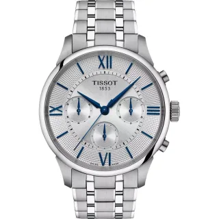 Tissot Chemin Des Tourelles Silber Herren Armbanduhr T1394621103800