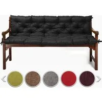 sunnypillow Bankauflage Bankauflage Stuhlkissen viele Farben und Größen zur Auswahl, 130 cm x 40 cm x 40 cm schwarz