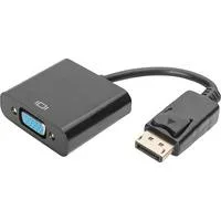 DisplayPort Adapter / Konverter schwarz, DP Stecker > VGA Buchse