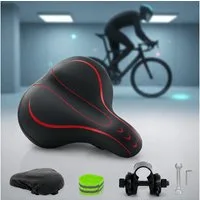 ibettertec Fahrradsattel Fahrradsattel Ergonomischer für Herren/Damen,Universeller Ersatzsattel (Universeller Ersatzsattel für Heimtrainer, MTB, E-Bike, Cityrad & Rennrad,Atmungsaktiv,mit Werkzeug, Mit wasserdichter Abdeckung), Wasserdicht Leder,mit 