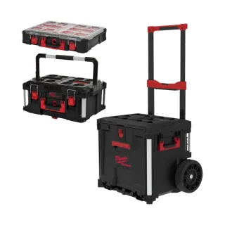 Milwaukee PACKOUT Starter-Set 3 3-teilig PACKOUT Trolley Koffer mit Schublade, Koffer und Organiser - 4932498984