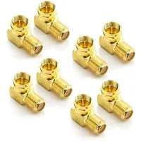 deleyCON deleyCON 8x Sat-Winkel-Adapter 90° Grad für Koaxialkabel 7mm SAT-Kabel
