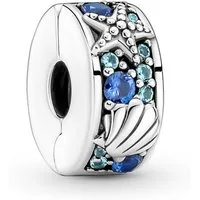Pandora Runder Anhänger 791678C01, Silber Clip Tropischer Seestern & Muschel