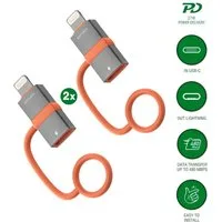 4smarts 4smarts USB-C auf Adapter Lightning PD 27W 2er Set Induktions-Ladegerät