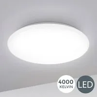 B.K.Licht LED Deckenleuchte Leonis, LED fest integriert, Neutralweiß, LED Deckenlampe 28cm 12W Wohnzimmer Design-Lampe Leuchte Weiß