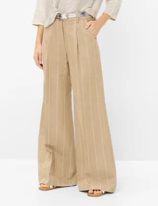 Brax Damen Palazzohose Style MARLENE LIGHT MOCHA, Beige, Gr. 48K
