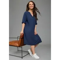 Laura Scott CURVE Jerseykleid Große Größen kniefrei, 3/4-Ärmel mit krempelbarem Abschluss
